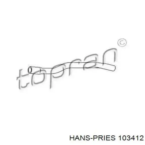 103 412 755 Hans Pries (Topran) шланг радиатора отопителя (печки, обратка)