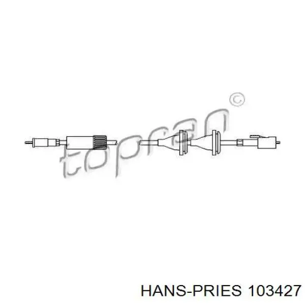 Трос привода спидометра 103427 Hans Pries (Topran)