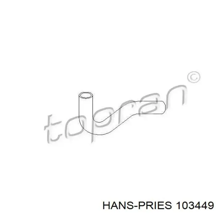 103449 Hans Pries (Topran) шланг (патрубок радиатора охлаждения нижний)