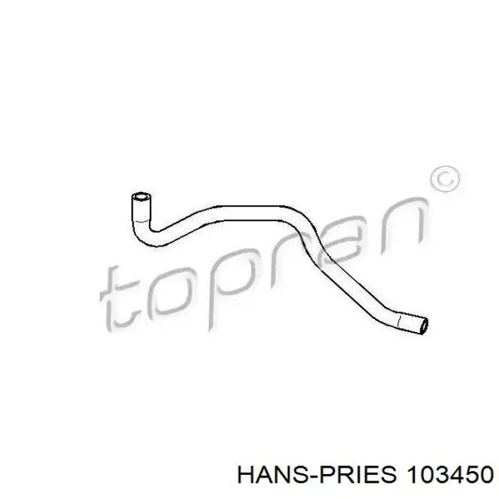 Шланг расширительного бачка нижний 103450 Hans Pries (Topran)