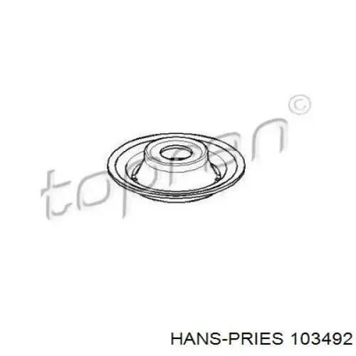 Caja de muelle, Eje delantero, arriba 103492 Hans Pries (Topran)