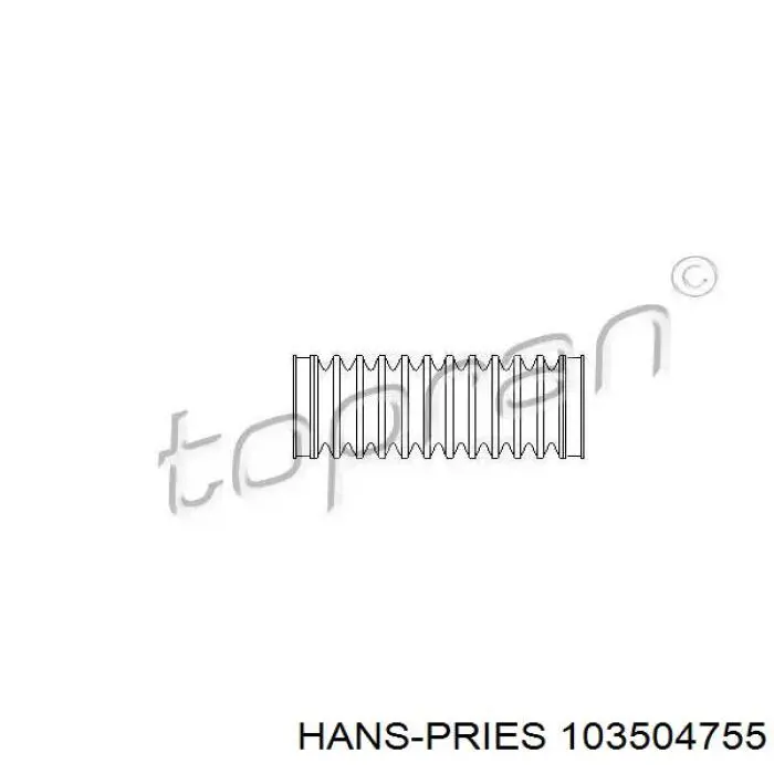 103 504 755 Hans Pries (Topran) пыльник рулевой рейки