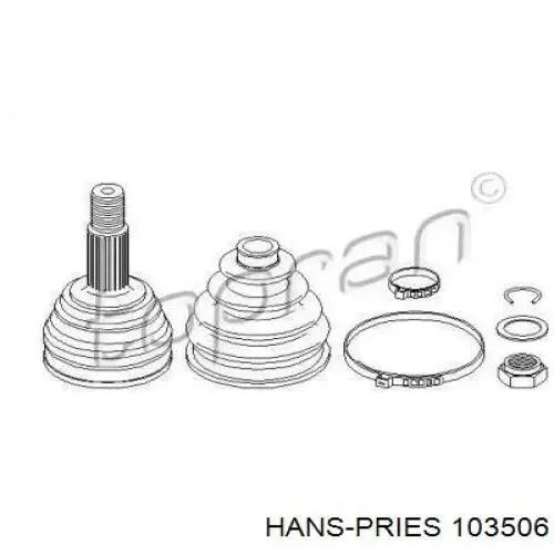 ШРУС наружный передний 103506 Hans Pries (Topran)