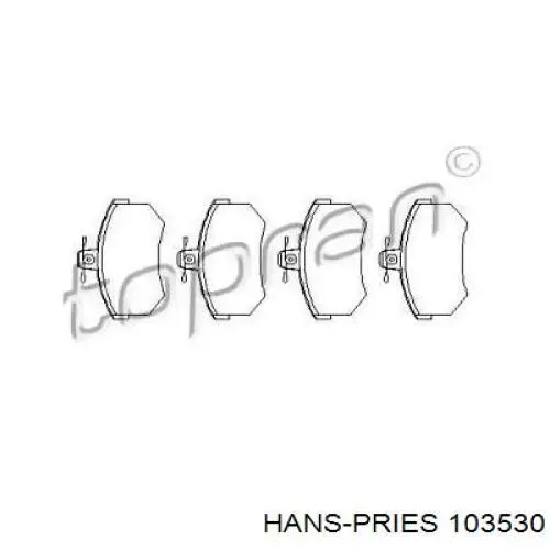 103530 Hans Pries (Topran) Колодки передние