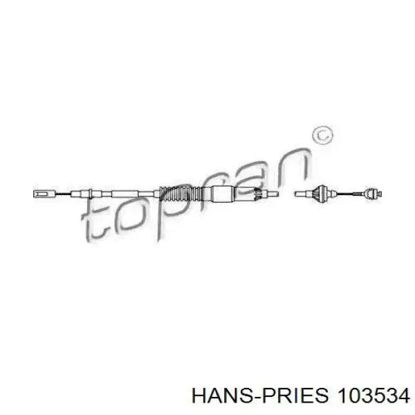 103534 Hans Pries (Topran) трос сцепления