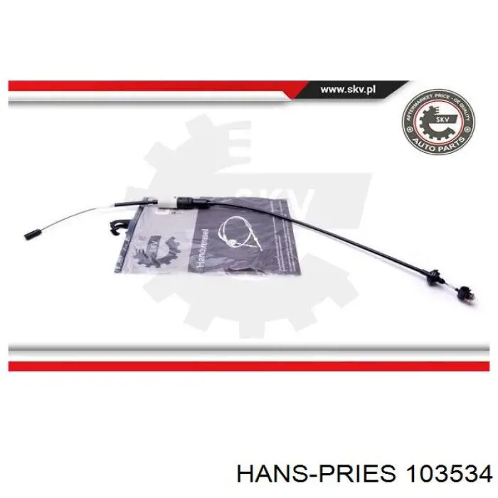 Трос сцепления Hans Pries (Topran) 103534 цена, от 17.76 USD