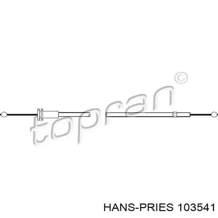103541 Hans Pries (Topran) трос открывания капота