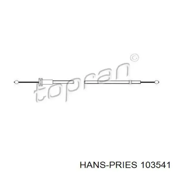 Трос відкриття капота 103541 Hans Pries (Topran)