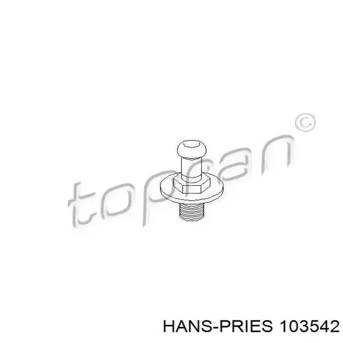 103542 Hans Pries (Topran) петля-зацеп (ответная часть замка двери задней)