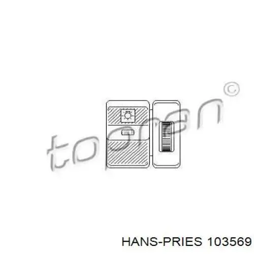 103569 Hans Pries (Topran) переключатель света фар на "торпедо"