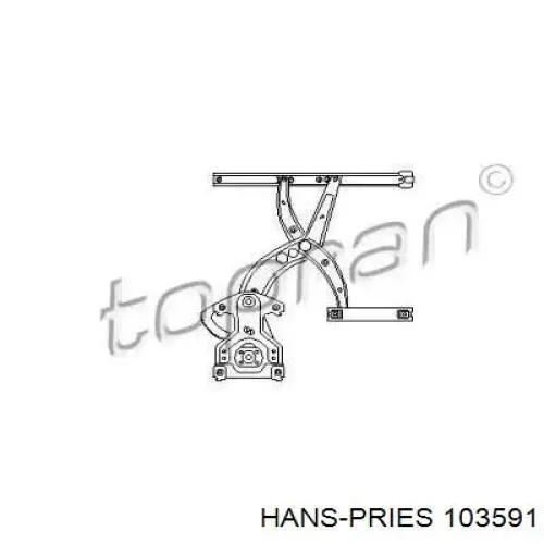 103591 Hans Pries (Topran) механизм стеклоподъемника двери передней, правой