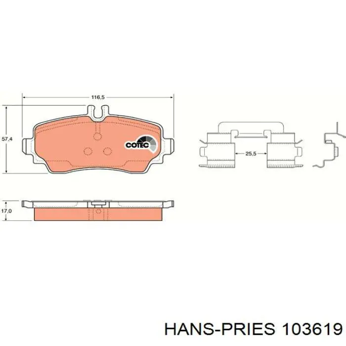 Пыльник амортизатора 103619 Hans Pries (Topran)