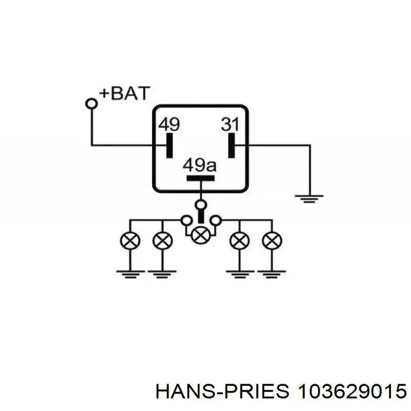 103629015 Hans Pries (Topran) Реле указателей поворотов