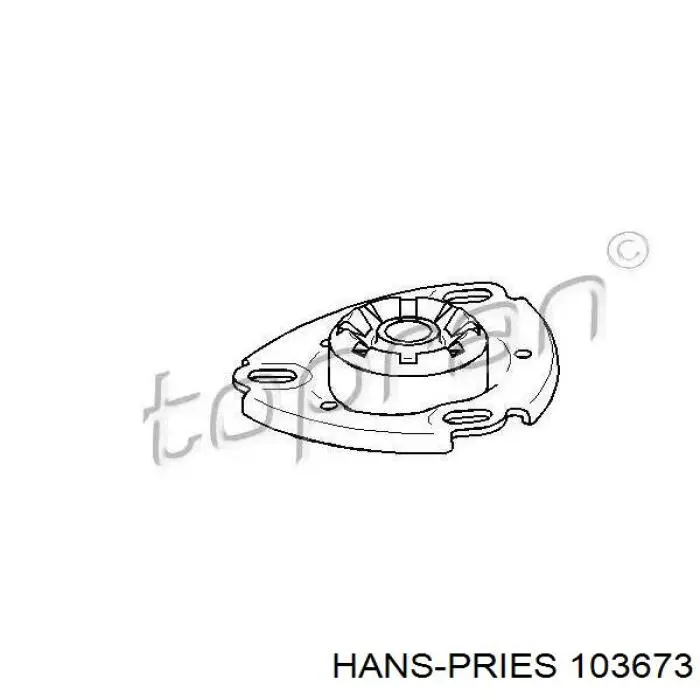 103673 Hans Pries (Topran) опора амортизатора переднего