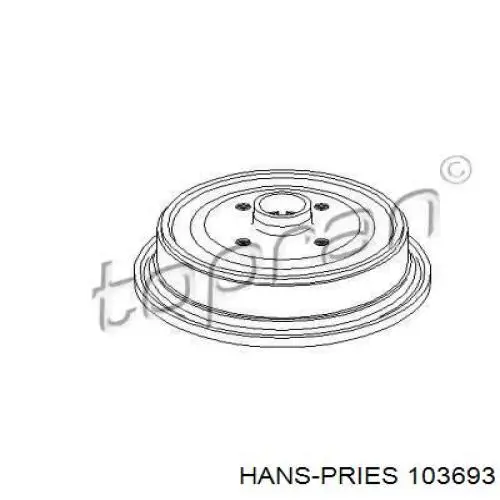 Тормозной барабан 103693 Hans Pries (Topran)