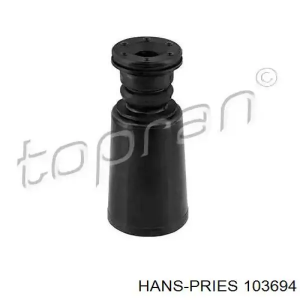 103694 Hans Pries (Topran) pára-choque (grade de proteção de amortecedor traseiro + bota de proteção)