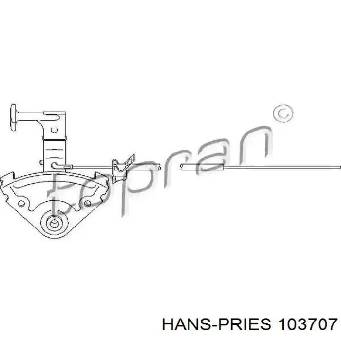 103707 Hans Pries (Topran) трос открывания капота