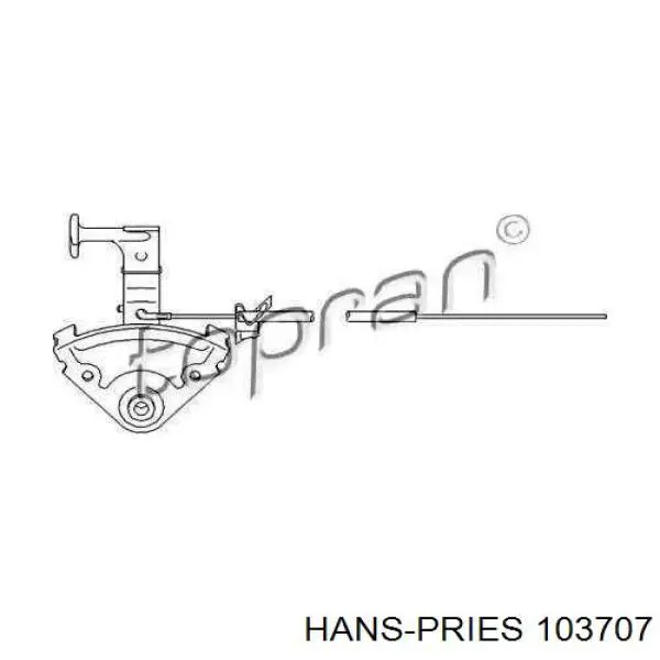 Трос відкриття капота 103707 Hans Pries (Topran)