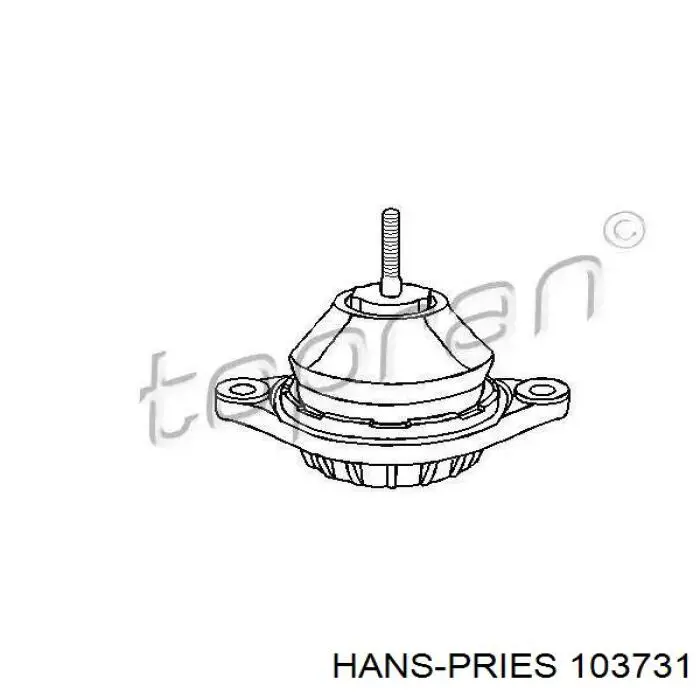 103731 Hans Pries (Topran) coxim (suporte esquerdo/direito de motor)