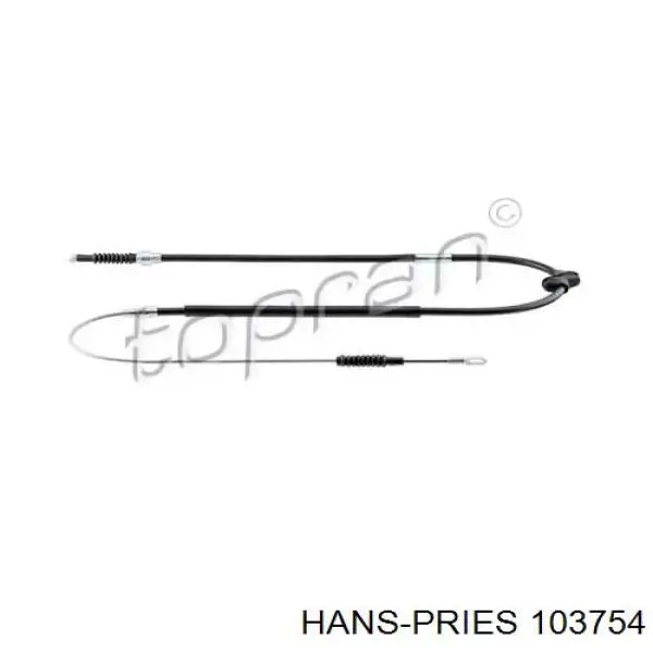 Задний трос ручника 103754 Hans Pries (Topran)