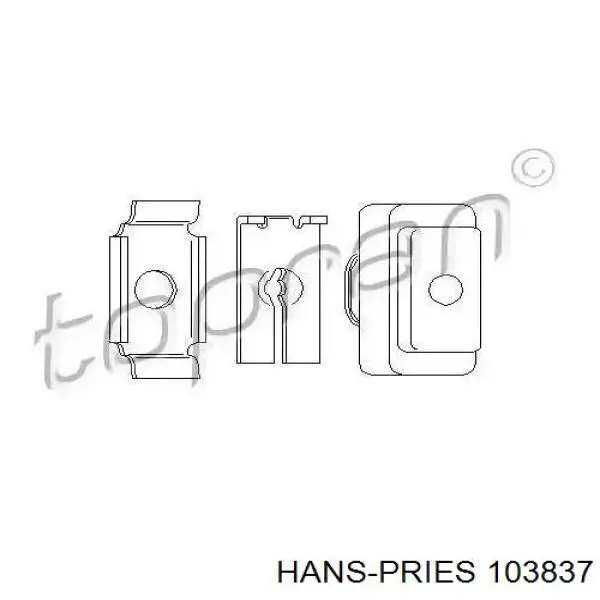 Трос сцепления 103837 Hans Pries (Topran)