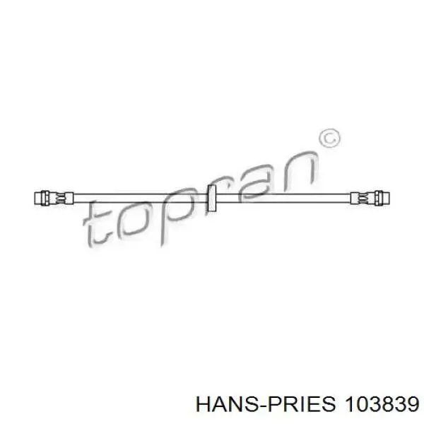103839 Hans Pries (Topran) шланг тормозной передний