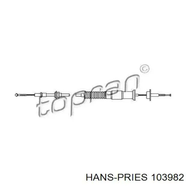 Трос сцепления 103982 Hans Pries (Topran)