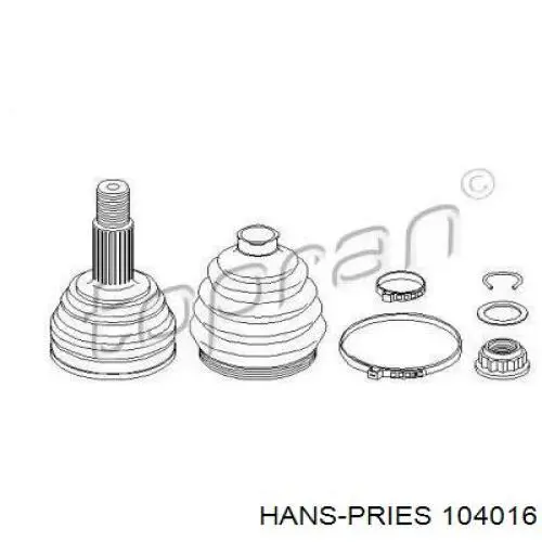 ШРУС наружный передний 104016 Hans Pries (Topran)