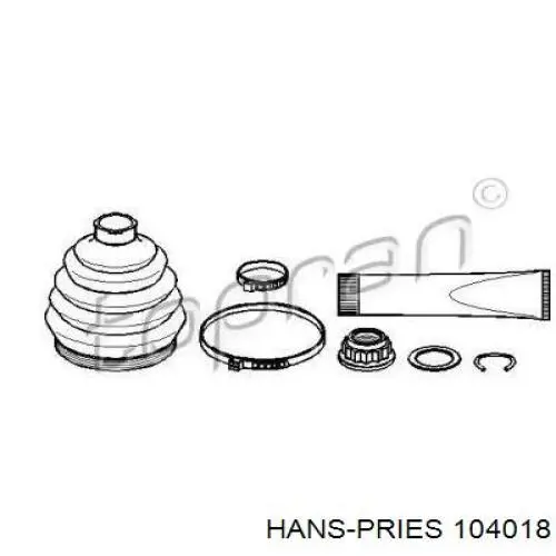 Пыльник ШРУСа наружный 104018 Hans Pries (Topran)