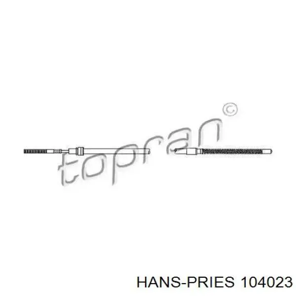 104023 Hans Pries (Topran) трос ручника