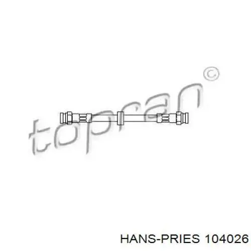 104026 Hans Pries (Topran) шланг тормозной задний
