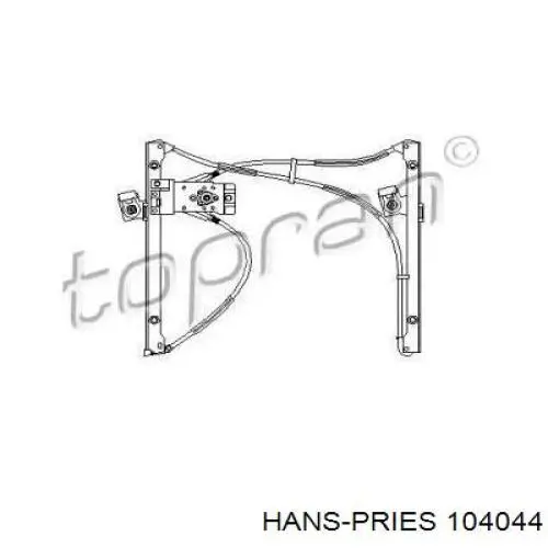 Механизм стеклоподъемника двери передней правой 104044 Hans Pries (Topran)