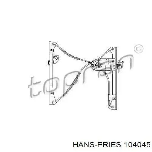 Механизм стеклоподъемника двери передней левой 104045 Hans Pries (Topran)