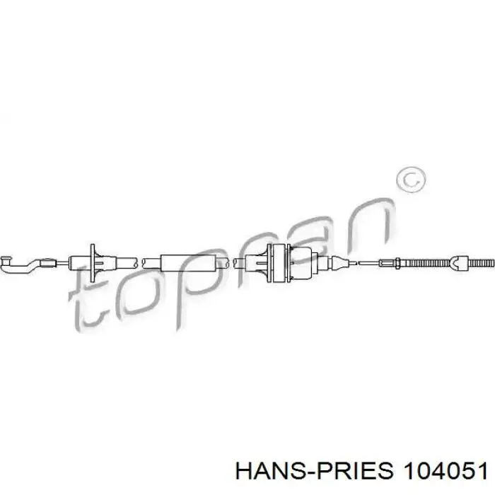 104051 Hans Pries (Topran) Опора двигателя, левая/правая