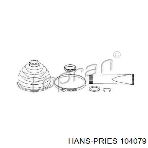 Пыльник ШРУСа наружный 104079 Hans Pries (Topran)