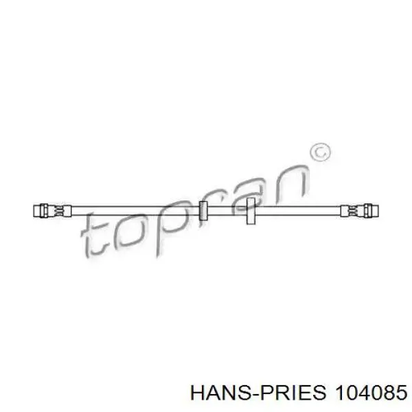 Шланг тормозной передний 104085 Hans Pries (Topran)