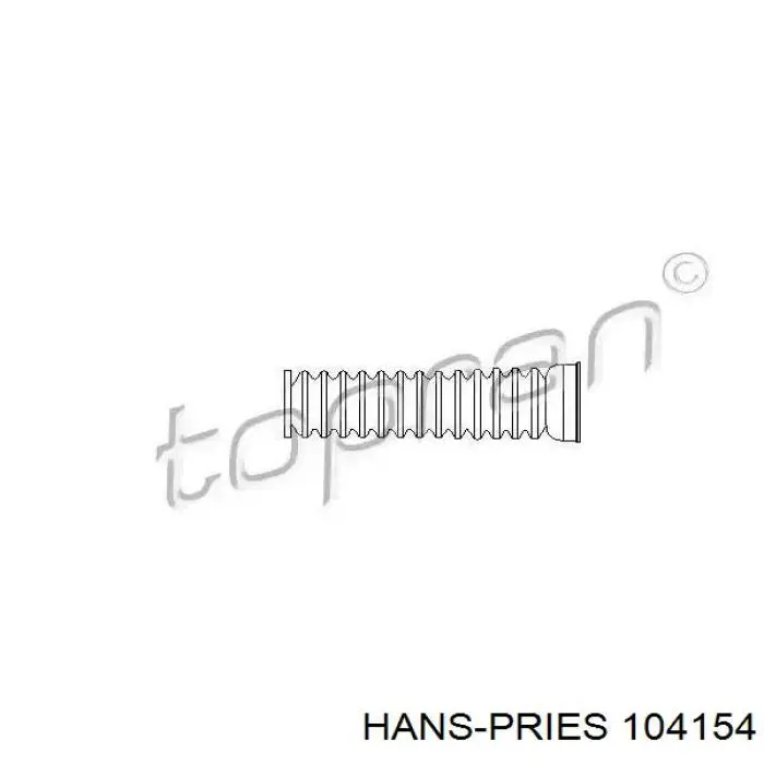 104154 Hans Pries (Topran) bota de proteção do mecanismo de direção (de cremalheira)