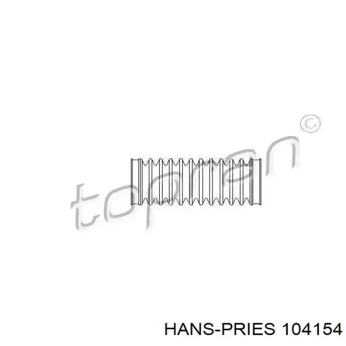 Пыльник рулевой рейки 104154 Hans Pries (Topran)