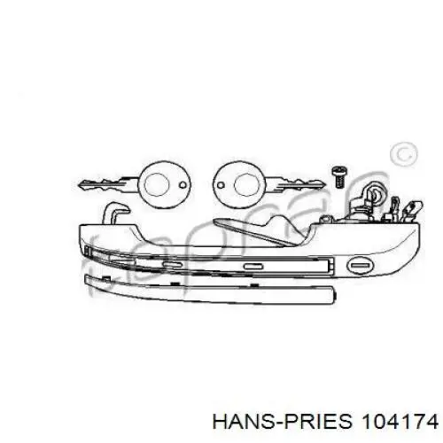104174 Hans Pries (Topran) Ручка передней двери наружная, левая