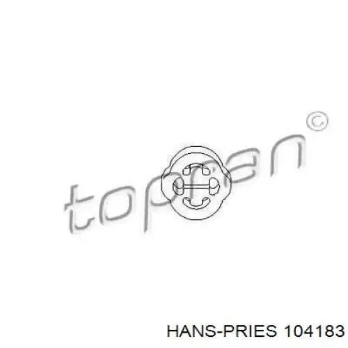 104183 Hans Pries (Topran) подушка крепления глушителя
