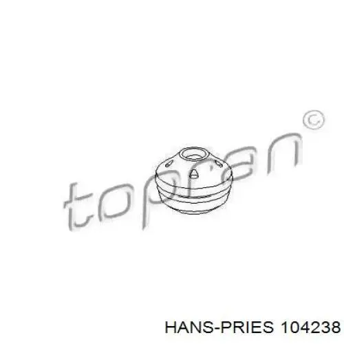 104 238 Hans Pries (Topran) подушка трансмиссии (опора коробки передач)