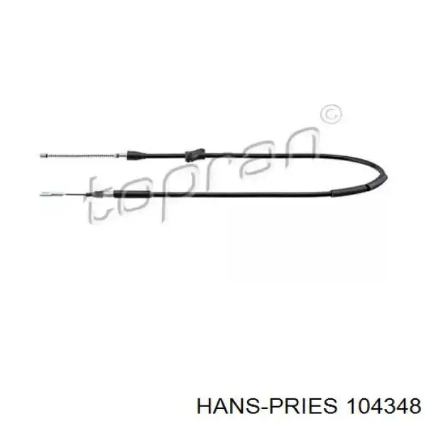 Задний правый трос ручника 104348 Hans Pries (Topran)