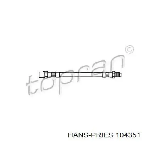 104351 Hans Pries (Topran) шланг тормозной задний