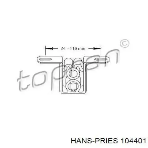 Хомут глушителя 104401 Hans Pries (Topran)