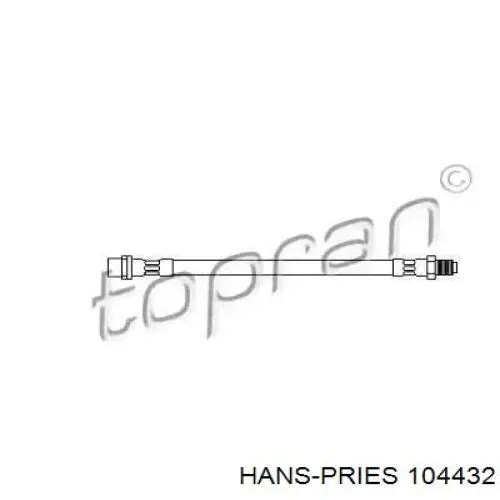 Задний тормозной шланг 104432 Hans Pries (Topran)