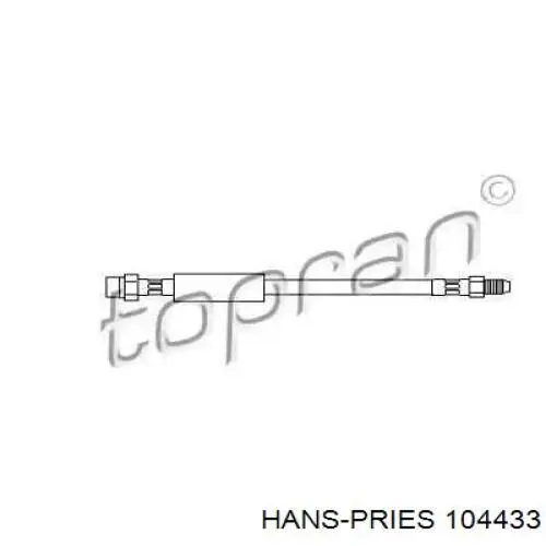 104 433 Hans Pries (Topran) шланг тормозной задний