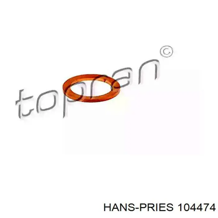 104474 Hans Pries (Topran) прокладка пробки поддона двигателя