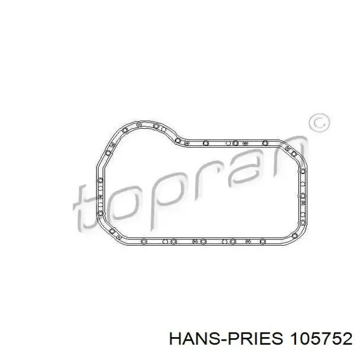 105752 Hans Pries (Topran) прокладка поддона картера двигателя