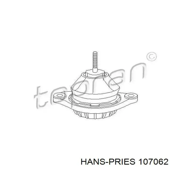 Подушка (опора) двигателя, левая/правая Hans Pries (Topran) 107062 цена, от 25.61 USD