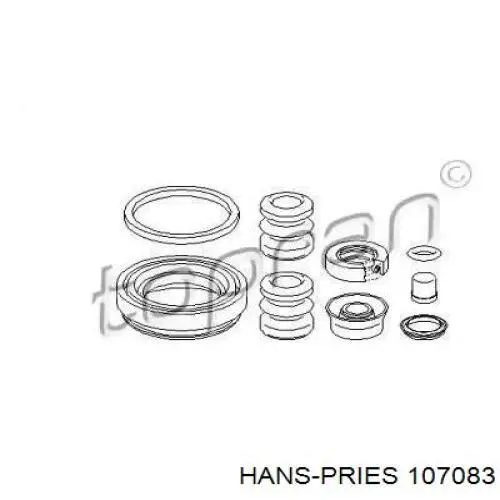 Ремкомплект суппорта тормозного заднего HANS PRIES 107083